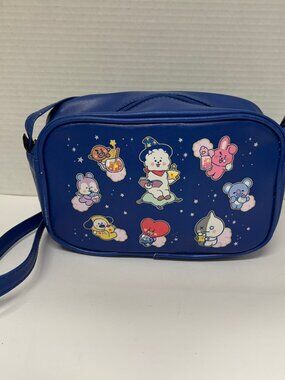 BT21 Magic Recipe Crossbody Bag Great Condition Blue Green interior